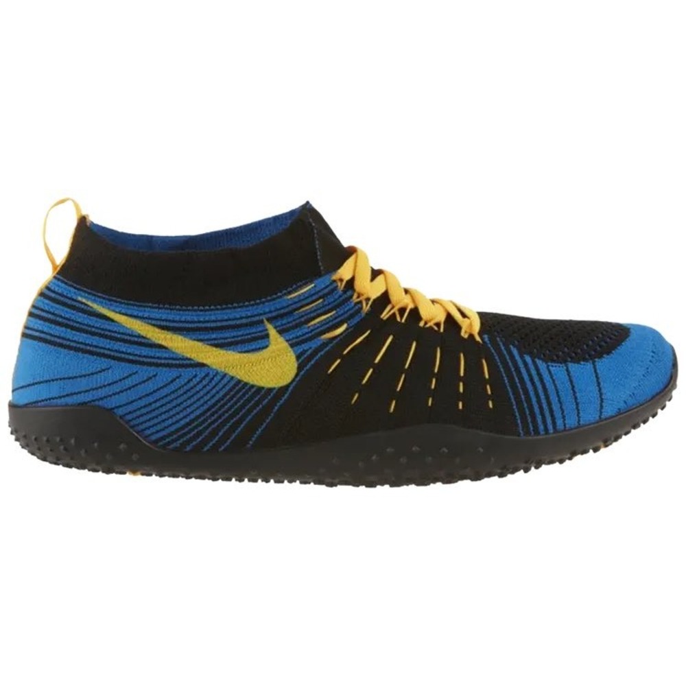 Nike Free Hyperfeel Mens Running Shoes Black Blue Yellow 638073-004 Size 12
